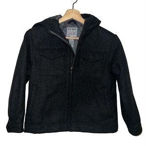 Old Navy Dark Gray Wool Hooded Coat